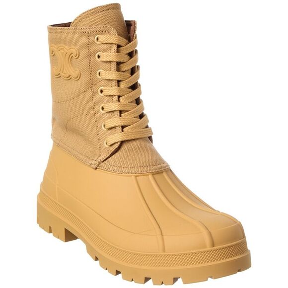 Celine Riley Canvas Boot Brown